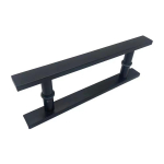 Kaasaegsed Stiilsed Vastupidavad Raudsed Uksek&auml;epidemed Pikk Roostevabast Terasest Esip&auml;&auml;s Hotelli/Kaubanduskeskuse/Kontori Kasutamiseks 1 Aasta Garantii Lihtne (Black,Stainless Steel) must