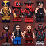 8 kolmanda osapoole ehitusklotsi figuuri, kauboi Deadpool, 2026 Tianqi Wolverine br&auml;ndi Keiser Erika kokkupandavad m&auml;nguasjad