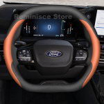 Nahast autojuhtimiskangi kate k&otilde;ikidele uutele Ford Tourneo Custom 2025-2012, autojuhtimiskangi kate Ford Capri Tarvikud 2025 double D-type-orange