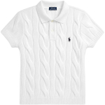 Polo Ralph Lauren SS26 Kootud tikitud polos&auml;rk Naiste pluusid 211B20809-002 L white