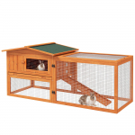 J&auml;nese puur jooksuruumiga Puidust merisigade puur V&auml;litingimustes k&uuml;&uuml;likupuur Peidupaik libiseva alusega, heinaripatsiga, kaldteega, 156 x 58 x 68cm, Oranž 156 x 58 x 68 cm oranž