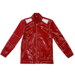 Punase t&otilde;mblukuga Michael Jackson MJ Beat It Jakk Imitaatoritele PU Nahast Punk Vabaaja Mantel Halloween Lava J&otilde;ulud &Uuml;ler&otilde;ivad M red