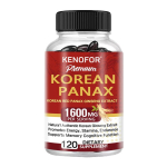Korea Punase Panax Ginsengi ekstrakti kapslid 1600 mg portsjoni kohta, 120 kapslit 60-p&auml;evane varu Toidulisand 120 Capsules