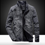 Jakk Meeste puuvillane Slim meeste Retro teksariided M gray