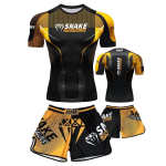 MMA Poksitreeningup&uuml;ksid Kiiresti kuivav T-s&auml;rk Komplekt Mehed Naised Lapsed Muay Thai V&otilde;itlus Fitness Kids 110cm Recommended for 30-40cm waist kollane