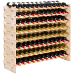 VEVOR 96 pudelile mahutav virnastatav moodulveiniriiul, 8-korruseline veinipudelihoidja, puidust p&otilde;randal seisev veiniriiul Pinot Noir'i pudelitele 113 x 29 x 96.2 cm