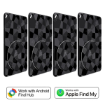 4-pakiline Android juhtmevaba laadimine J&auml;lgimiskoht Rahakotituvastaja Kaart Veekindel GPS-lokaator T&ouml;&ouml;tab rakendusega Google Find My Tag Black-4pcs