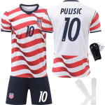 2026. aasta Maailmameistriv&otilde;istluste kodus&auml;rgi jalgpallikomplekt lastele #10 Pulisic Jalgpallikomplekt poistele ja t&uuml;drukutele&mdash;Hingav, Kiiresti kuivav treeningkomplekt Xl code