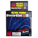 Needoh Nice Cube Swirlin&rsquo; USA piiratud seeria sensoorne stressileevendaja pehme kuubik &auml;revusevastane pigistatav ese keskendumiseks ADHD-ga inimestele 2pcs