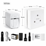 Nutikas K&uuml;&uuml;neprinter 3D Kaasaskantav Mobiilne K&uuml;&uuml;nemaalimasin 2400DPI Tr&uuml;kilahutus Toetab WiFi/DIY Koduseks K&uuml;&uuml;nesalongiks White Printer