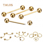 9 tk Mixed Style Huule Nippleeels Barbell Ring Labret Body Piercing Ehted ja Ripats kuldne