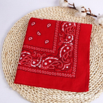 Uus moodne hip-hop puuvillane bandana kandiline sall, must punane peapael, tr&uuml;kitud poistele/t&uuml;drukutele punane