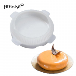 Silikoonvorm k&ouml;&ouml;gi k&uuml;psetusvahuvormid &Uuml;mmarguse kujuga &uuml;ks komplekt, lameda &uuml;laosa ja &uuml;marate k&uuml;lgedega koogivorm valge