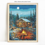 5D teemantmaal Scenic T&auml;isringi &ouml;&ouml; teemanttikandid Pilt Rhinestone Diamond 20X30