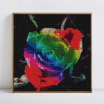 T&auml;is&uuml;mmargune mosaiik-teemantmaal, v&auml;rviline lilleline 5D DIY teemanttikandid 30x30CM