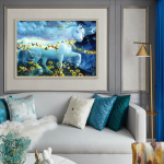 Teemantmaal &uuml;mmarguste kividega Hobuste teemanttikandid ikoonid Loomade kodukaunistus 20X30CM