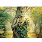 Teemantmaal Abstract Lovers Paar Teemanttikandid Ristpistes Mosaiik Pulmakaunistus 20X30CM