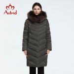 Astrid Talvejope Naiste Parka pluss suurus 6xl Karusnaha pikk kapuuts Soe lukuga puuvillane mantel kontorinaise &uuml;leriided 4XL feldgrau