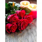 5D Teemantmaal Fulldrill Rhinestone K&auml;sitsi valmistatud n&auml;put&ouml;&ouml; Roosi- ja k&uuml;&uuml;nlapildid Teemanttikandid 20X30CM