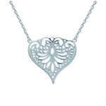 Les Tr&eacute;sors De Lily [J0076] - h&otilde;bedane kaelakee  Love  - ​​25x25 mm h&otilde;be