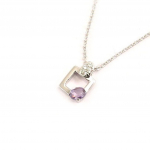 Altesse [L0168] - Collier Argent 'Scarlett' violet lilla