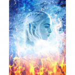 Teemanttikandid 5D Teemantmaal Ice Fire T&uuml;drukute Ristpistes Dekoratsioon Teemantmosaiik Lastele kingitus 20X30CM