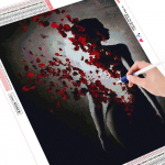 HUACAN Rose Lady Art l&otilde;uendimaaling Elutoa baari dekoratiivsed raamimata seinapildi tarvikud Full square 20*30 cm