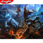 Teemantmaaling Maastiku isetegemine T&auml;ielik teemanttikandid maastik Mosaiik Pilt kivikivist kodukaunistusest 20X30CM