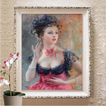 Isetegija 5D teemantmaal ristpistega t&auml;isnurkne &uuml;mmargune teemanttikandid mosaiikkividega pilt kingitus Full Round 20X30CM