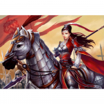 5D DIY Teemanttikandid Naiste ratsu Teemantmaal Ristpistega Teemant Teemantmosaiik Kodukaunistus Full Square (20X30CM)