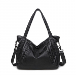 Suur pehmest PU-nahast kott Naiste k&auml;ekotid Naistele Ristkehaga kotid Naiste &otilde;lakotid Naistele suur k&auml;ekott L must