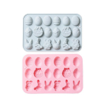 Silikoonist 18 lihav&otilde;ttemuna j&auml;nku &scaron;okolaadivorm j&auml;&auml;vorm DIY lihav&otilde;ttemuna mustriga koogivorm roosa