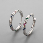 ANENJERY Naiste moeehted Suured Lncline v&auml;rvilised tsirkoonist r&otilde;ngask&otilde;rvar&otilde;ngad naistele Lihtsad temperamendiga ehted Kingitused S-E1411 h&otilde;be