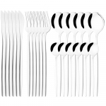 24 tk kuldne roostevabast terasest lauan&otilde;ude komplekt nuga kahvel lusikas Luksuslik s&ouml;&ouml;giriistade komplekt k&ouml;&ouml;giriistade komplekt karbiga n&otilde;udepesumasinas ohutu 24PCS h&otilde;be