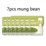 7 tk Mung Bean Clay n&auml;omask kooriv akne mustpeade eemaldamine valgendav niisutav nahahooldus 7pcs