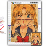 5D teemantmaal T&auml;isteemant Sailor Moon Teemantmaal K&auml;sitsi valmistatud Teemantmosaiikmaal Kodukaunistus Full Round 20X30CM