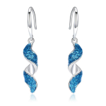 Gica Gem 925 Sterling H&otilde;be, pikk spiraalmood, isikup&auml;rastatud klassikalised k&otilde;rvar&otilde;ngad naistele peene temperamendiga k&otilde;rgekvaliteedilised ehted emadep&auml;evaks 925 Silver kuld/valge