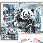 T&auml;ielik 5D Teemantmaaling Looma Panda 5D Teemantmaal Full Round 20X30CM