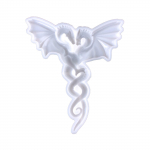 Stereo seinakinnitus silikoonvorm Valentine Two Dragon Decor Vorm DIY lauaarvuti kaunistused ripats epoks&uuml;vaigust vorm sinine