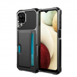 Nahast l&ouml;&ouml;gikindel kaardihoidja &uuml;mbris Samsung Galaxy S23 A54 A14 A53 A33 A73 A13 A52 A52s 5g S22 A72 A12 S21 Fe S20 Ultra Plus jaoks S23 Plus must