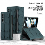 Samsung Galaxy Z Fold 4 kaardi&uuml;mbrise nahast p&otilde;rutuskindla kaitsepliiatsi pesa aluse kate Galaxy Z Fold4 klaas&uuml;mbrisega for Galaxy Z Fold 4 pruun