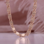 Ovaalne roosakuldne k&auml;ev&otilde;ru kaelakee piiri&uuml;lene mood peen naiste kingitus kaelakee ehe kingitus 19cm roosa kuldne v&auml;rv