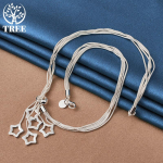 925 h&otilde;bedane viie t&auml;rni ripats kaelakee 18-tolline ussiketi ehted 45cm