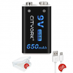 9 V laetav liitium-ioonaku Micro USB 6F22 9 V liitiumakud multimeetri metallidetektori kitarri juhtmevaba mikrofoni jaoks