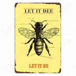 Bee Kind Naljakas retroplakat Bee Happy Vintage Metal Sign Home V&auml;liseinakaunistus Mesilane BeeKeeper Loosungid Kunst plekkplaat 7.8x11.8inch