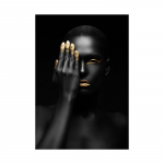 Must kuldne naine portree l&otilde;uend Pildiplakatid ja tr&uuml;kised Skandinaavia seinakunst Elutoa kodukaunistus 20x30cm