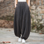 Johnature naiste vintage ramie laia s&auml;&auml;rega p&uuml;ksid &uuml;hev&auml;rvilised elastsed v&ouml;&ouml;p&uuml;ksid kevadised lapit&ouml;&ouml;d lahtised naiste p&uuml;ksid One Size must