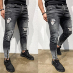 Meeste kitsad venivad teksap&uuml;ksid, l&otilde;henenud Freyed Slim Fit teksap&uuml;ksid 3XL must
