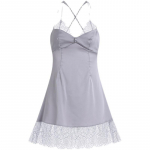 Pitsist &ouml;ine magamiskott Naiste Rihmaga p&auml;itsetega &ouml;&ouml;s&auml;rk V-kaelusega seksikas &ouml;&ouml;s&auml;rk Naistele Satiin Sling Sleepdress Beautyback &ouml;&ouml;s&auml;rk M roosa