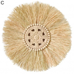 &Otilde;lgedest kaunistused loovkootud makramee vintage puidust helmed &uuml;mmarguse seina &otilde;lgkaunistus talumaja jaoks C